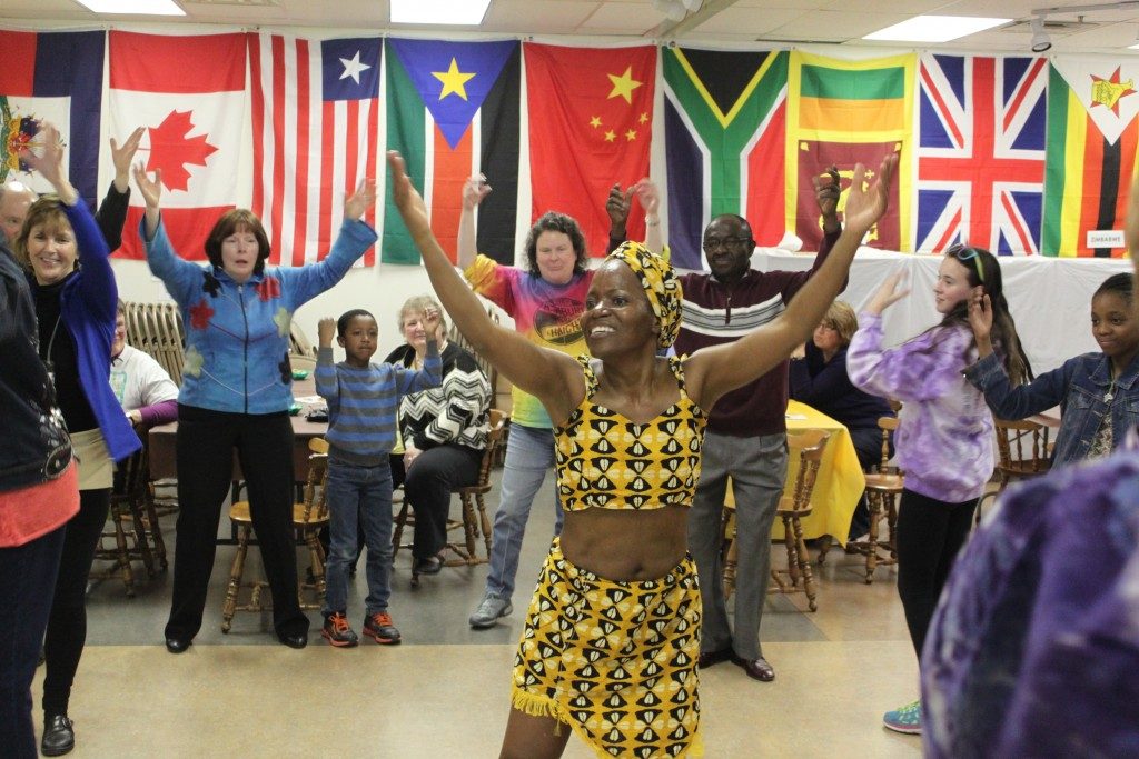 People from around the Syracuse area gathered to raise funds to build a secondary school in Worawora, Ghana. Dancing and drumming were a fun part of the event. 